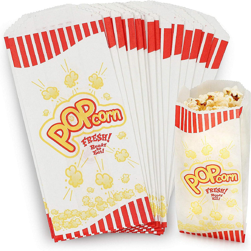 MT Products 1 oz Colorful Paper Popcorn Bags - Pack of 100 Image