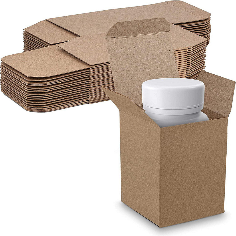 MT Products 3" x 3" x 4" Tuck Top Kraft Paperboard Gift Boxes - Pack of 30 Image