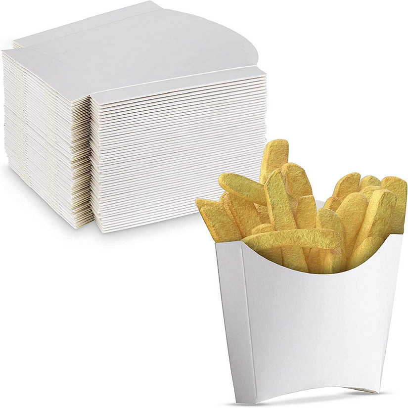 MT Products 4 oz Extra Small SBS Paperboard French Fries Holder - Pack of 50