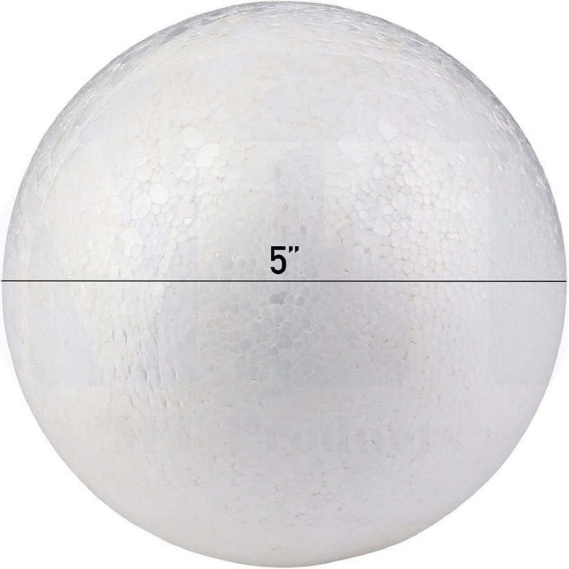 MT Products 5" White Foam Balls for Crafts - Pack of 4 Image