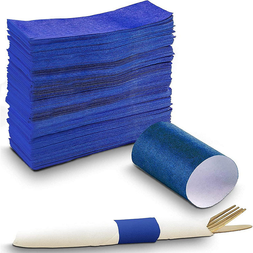 MT Products Blue Paper Napkin bands Self Adhesive - Pack of 750 Image