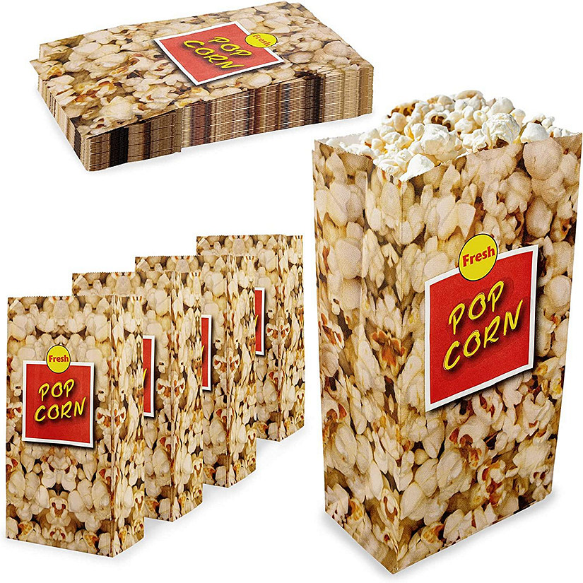 MT Products Popcorn Bags - 46 oz Popcorn Holders with Flat Bottom - Pack of 15 Image
