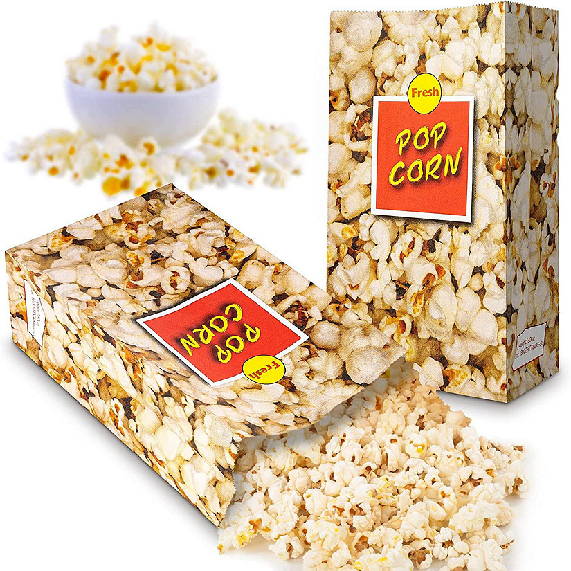MT Products Popcorn Bags - 85 oz Popcorn Holders with Flat Bottom - Pack of 15 Image