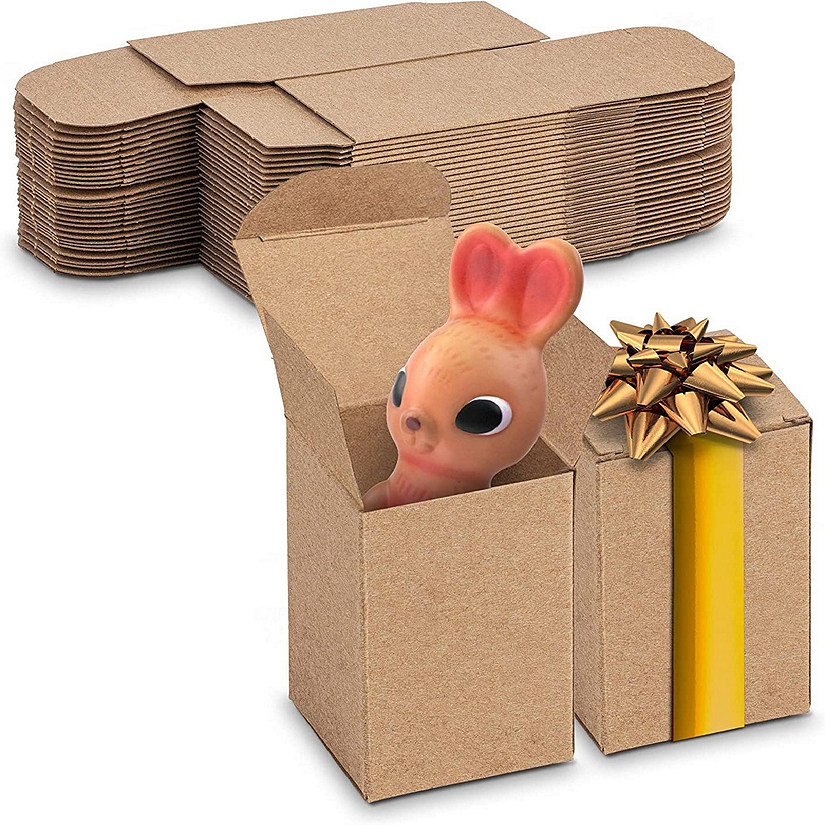 MT Products Tuck Top Kraft Paperboard Gift Boxes 2" x 2" x 3" - Pack of 30 Image