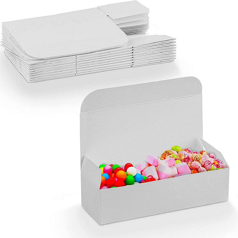 MT Products White Small Candy Box - 5" x 2.75" x 1.75" Bakery Boxes - Pack of 20 Image