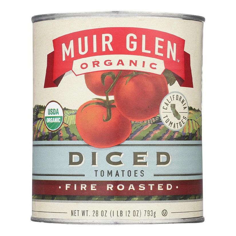 Muir Glen Organic Diced Fire Roasted Tomato - Tomato - Case of 12 - 28 oz. Image