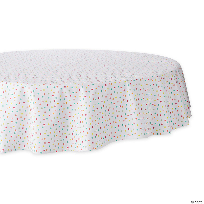 Multi Polka Dots Print Tablecloth 70 Round Image