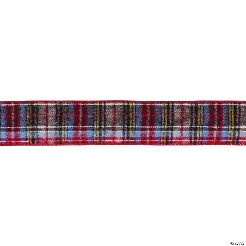 Christmas Plaid Wired Ribbon - ( 1-1/2 Inch