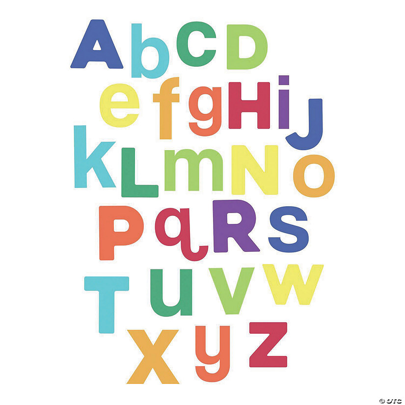 Multicolored Alphabet Peel & Stick Wall Decals