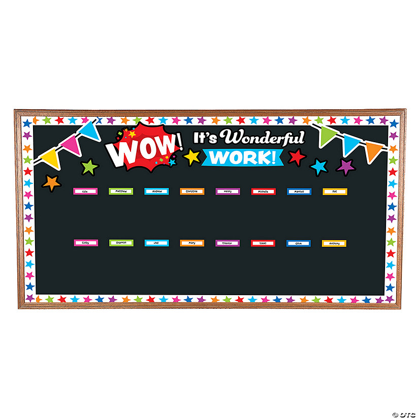 Multicolored Wow Work Wall Cardstock Bulletin Board Set &#8211; 62 Pc. Image