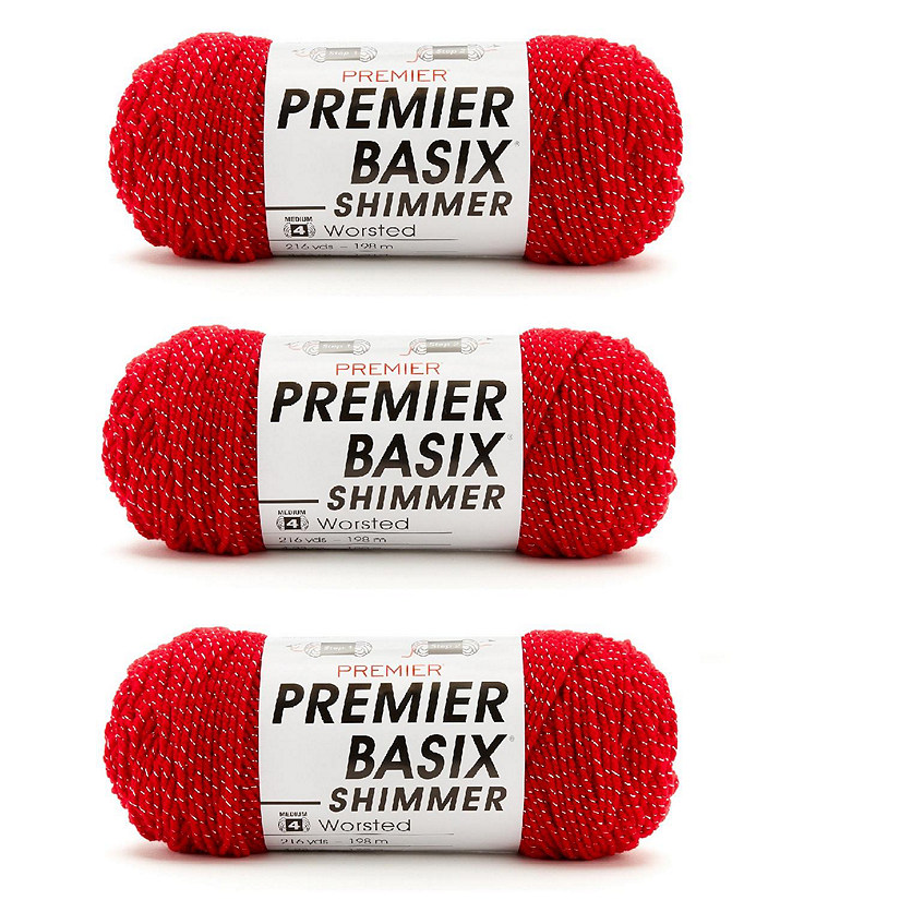 Multipack of 3 - Premier Basix Shimmer-Red Shimmer Image
