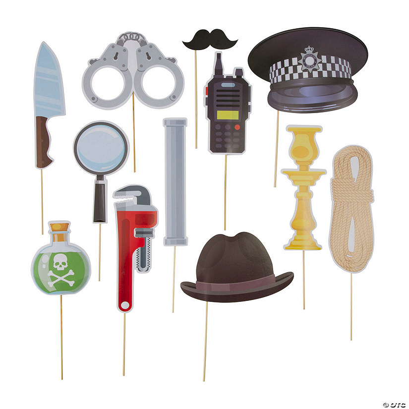 Murder Mystery Photo Booth Props - 12 Pc. Image