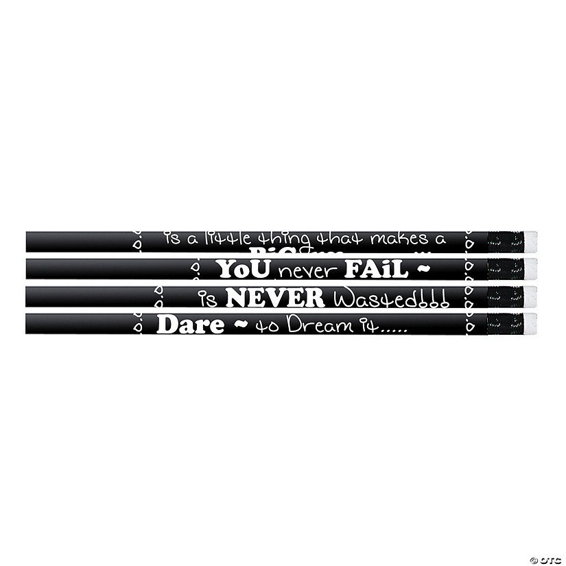 Musgrave Pencil Company Chalkboard Talk Motivational Pencil, 12 Per Pack, 12 Packs Image