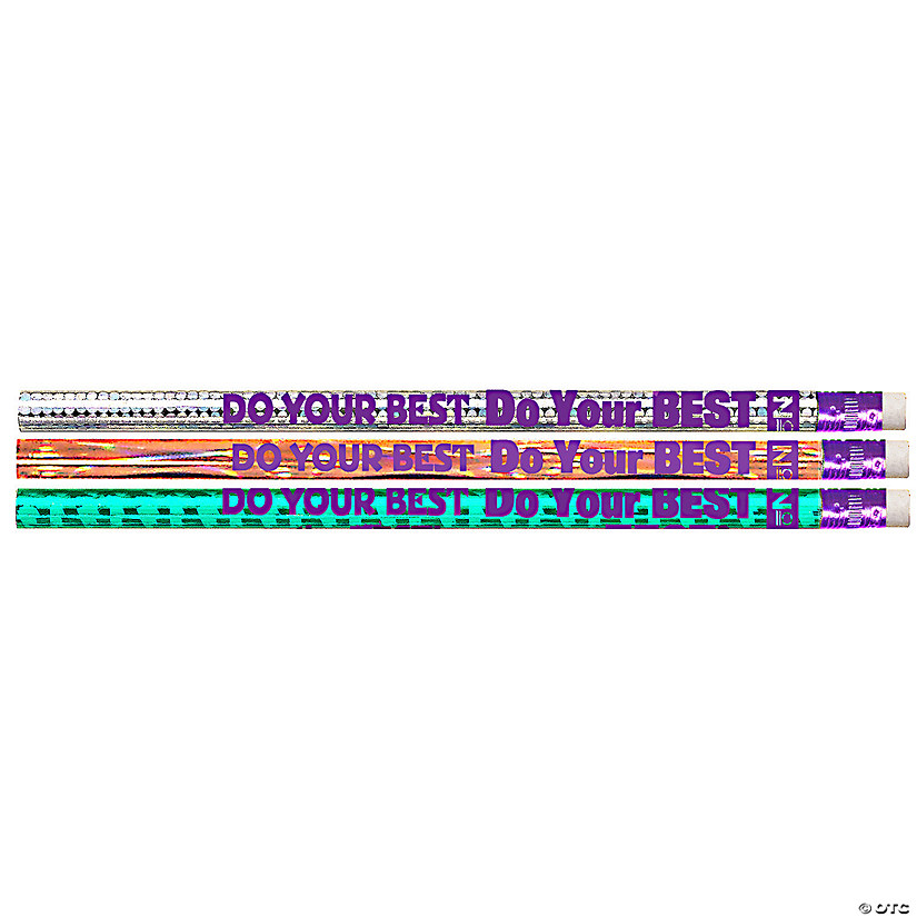 Musgrave Pencil Company Do Your Best On The Test Motivational/Fun Pencils, 12 Per Pack, 12 Packs Image