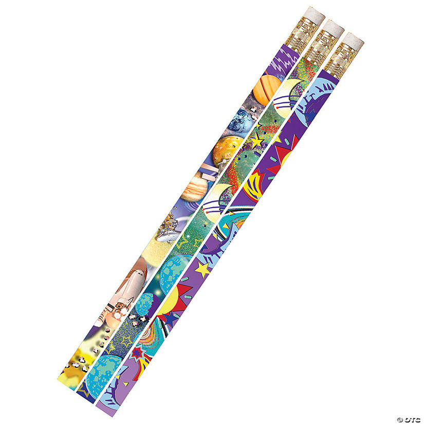 Musgrave Pencil Company Galaxy Galore Motivational/Fun Pencils, 12 Per Pack, 12 Packs Image