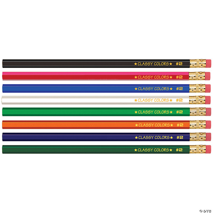 Musgrave Pencil Company No. 2 Wood Case Hex Pencil, Assorted Colors, 12 Per Pack, 12 Packs Image