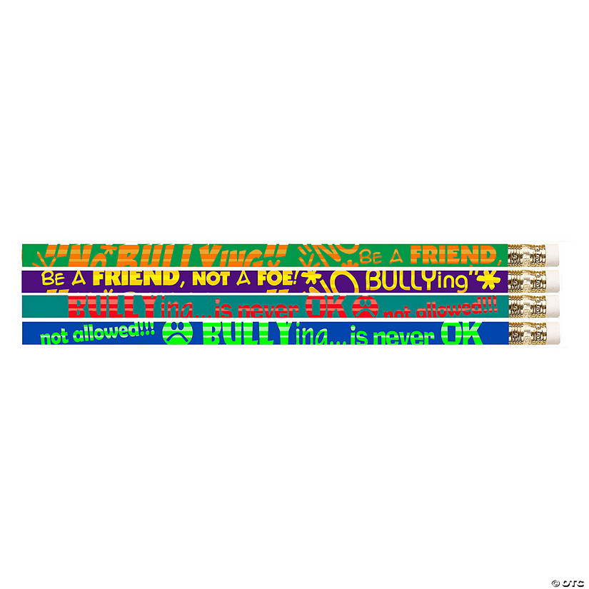 Musgrave Pencil Company No Bullying Motivational Pencils, 12 Per Pack, 12 Packs Image