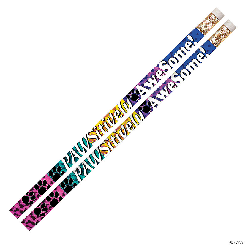 Musgrave Pencil Company Pawsitively Awesome Motivational Pencil, 12 Per Pack, 12 Packs Image