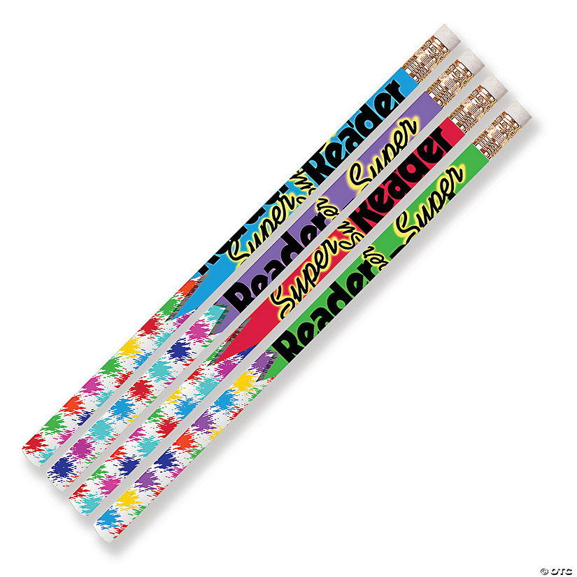 Musgrave Pencil Company Super Reader Motivational Pencils, 12 Per Pack, 12 Packs Image