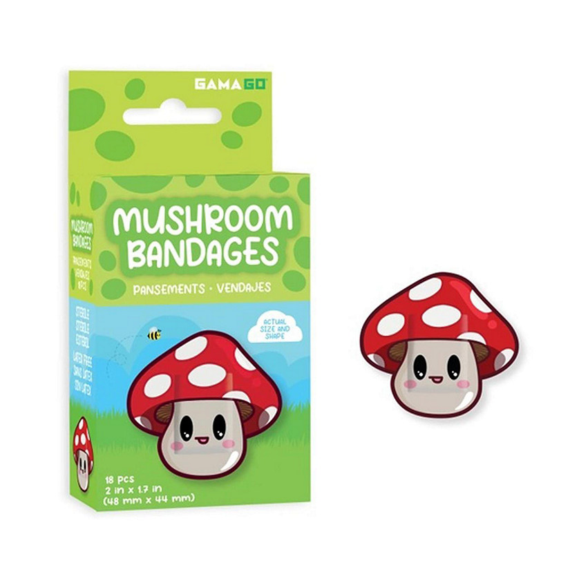 Mushroom Adhesive Bandages  18 Count Image
