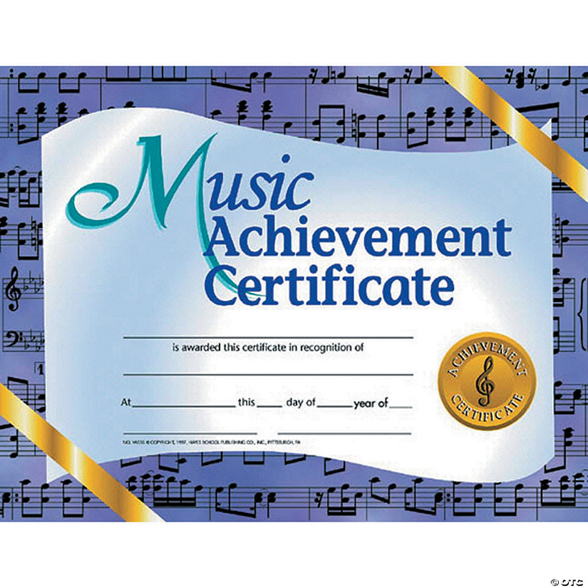 Music Achievement Certificates Image