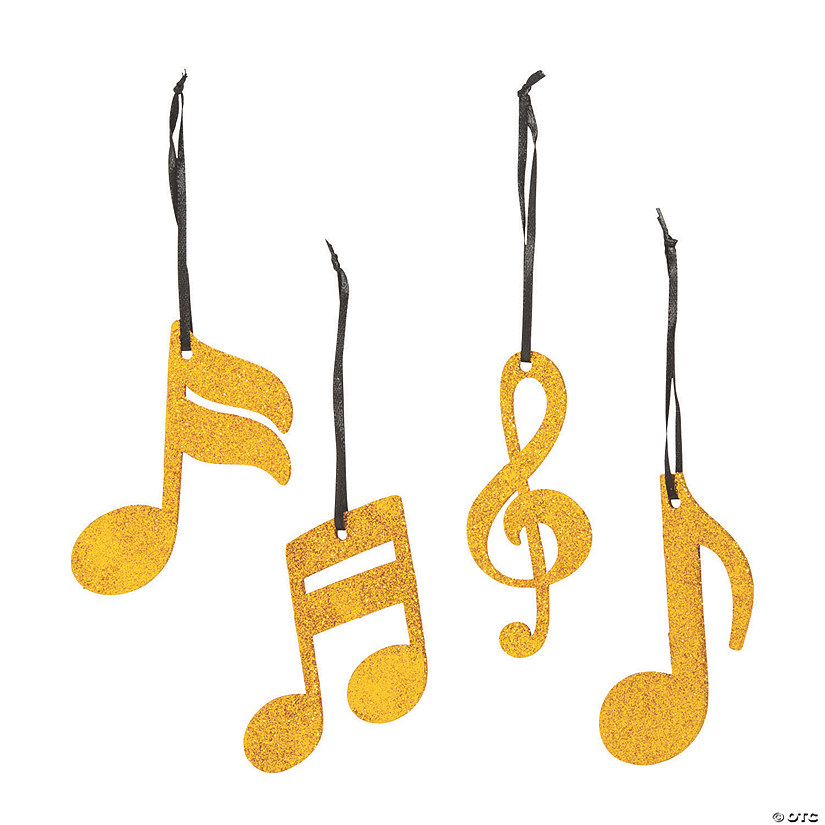 Musical Note Wood Ornaments - 12 Pc. Image