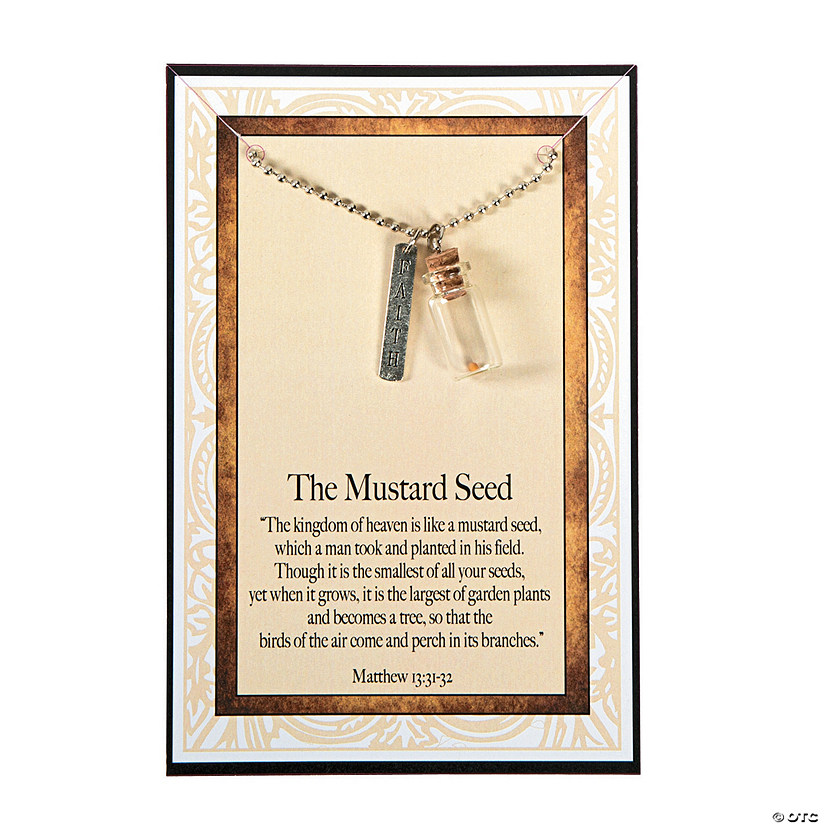 Mustard Seed Necklaces with Card - 12 Pc. Image
