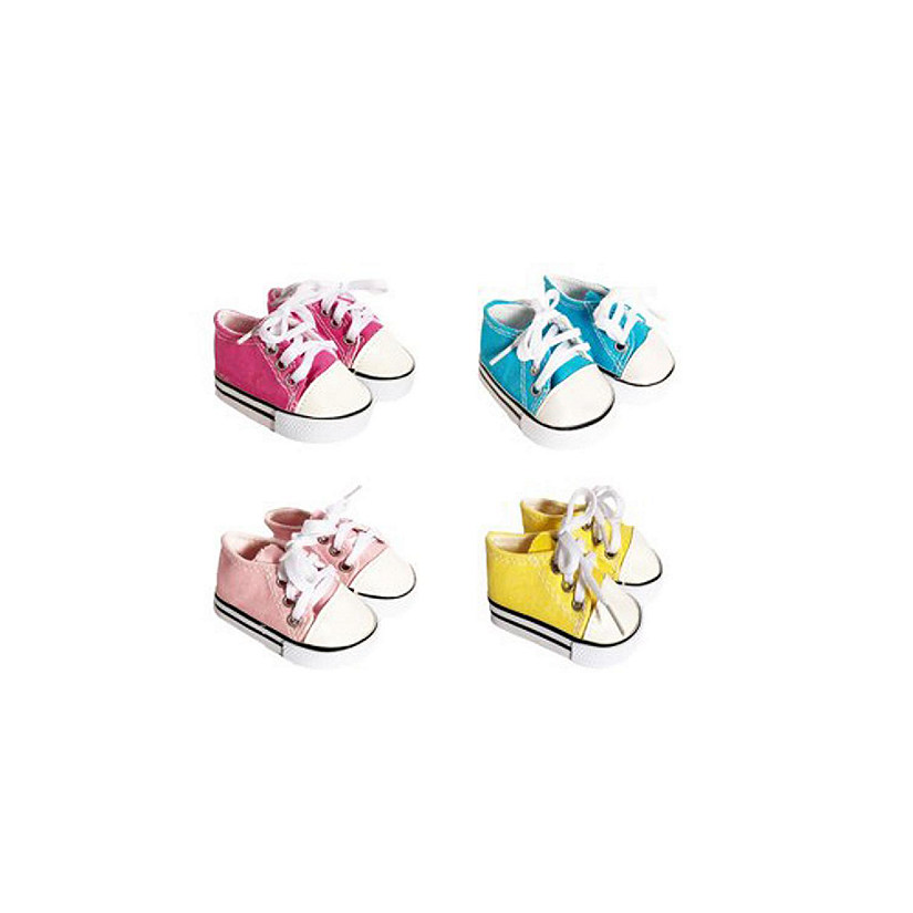 My Brittany's 4 Pack Canvas Tennis Shoes Fits 18" Dolls Image