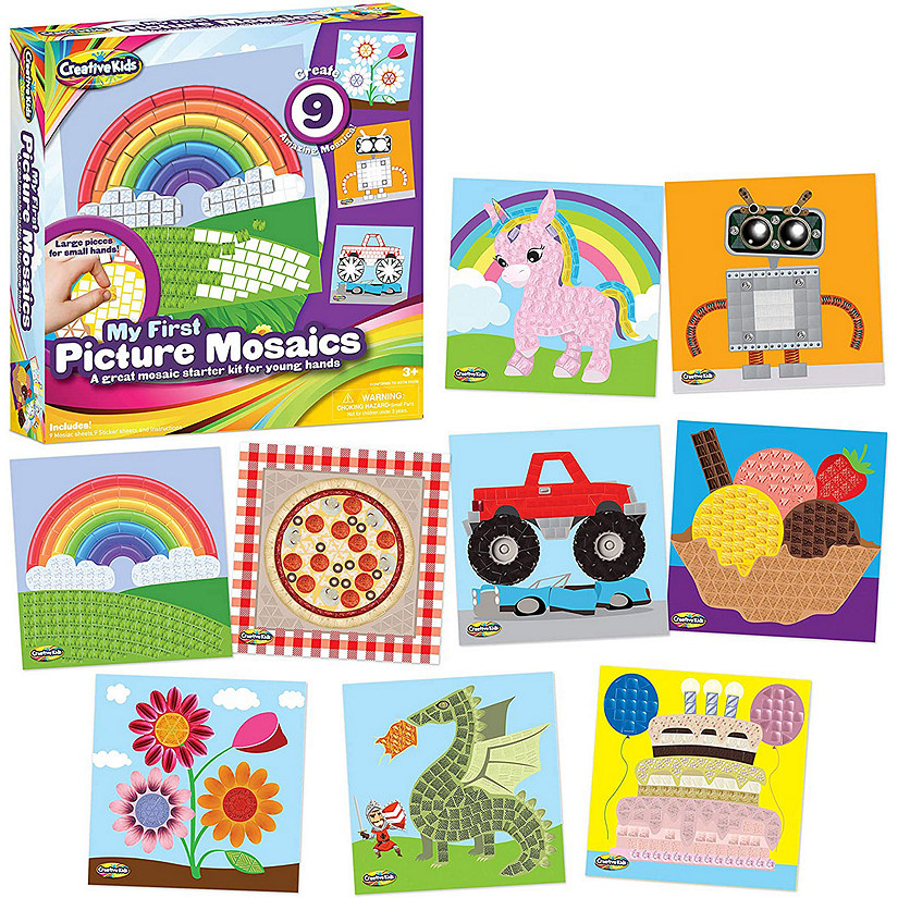 7 great sticky mosaic kits - craft for kids without the mess