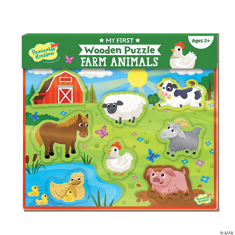 My First Wooden Puzzle: Farm Animals Image