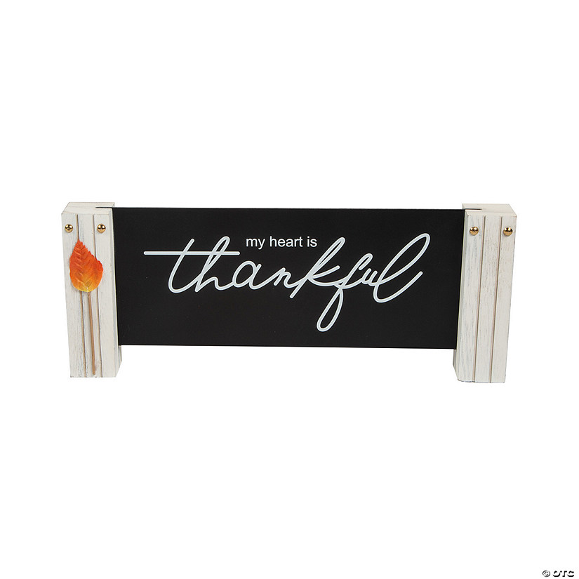 My Heart Is Thankful Tabletop Sign Image