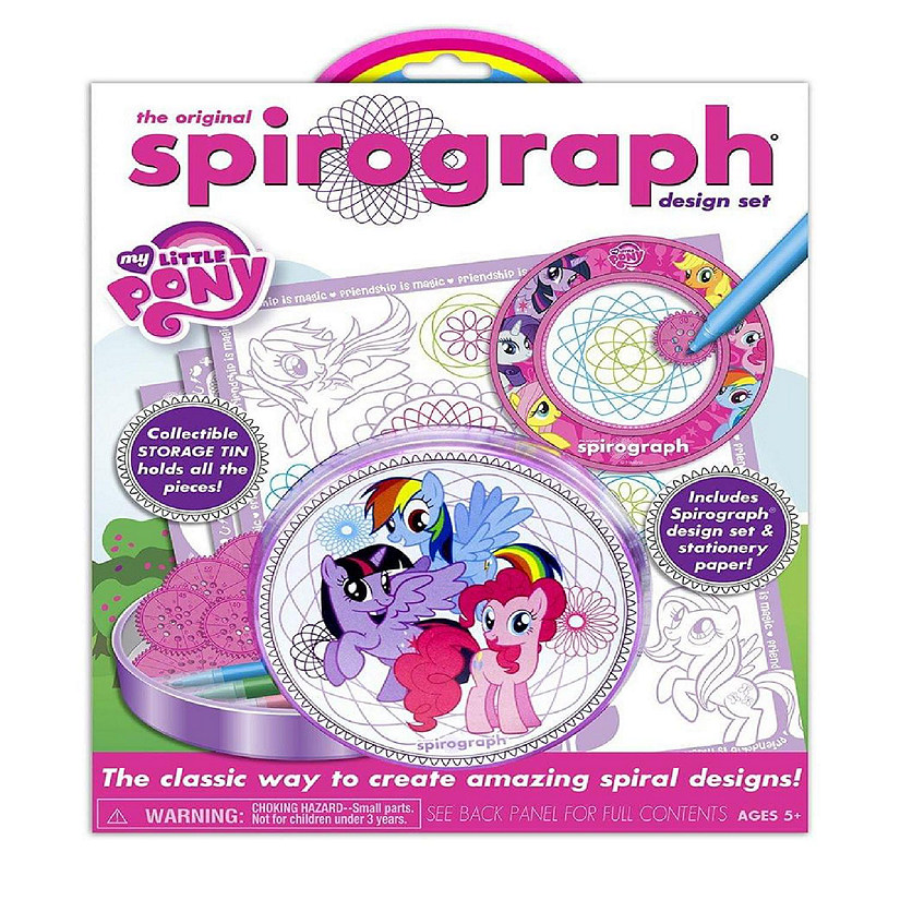 My Little Pony Spirograph Tin and Pad Drawing Set Image