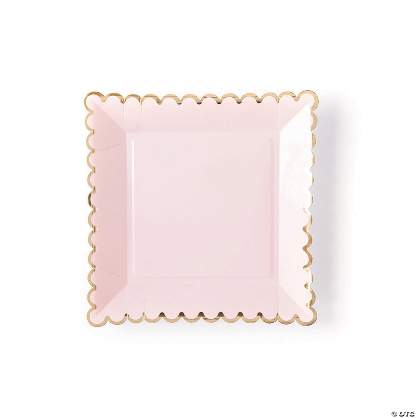 My Mind’s Eye™ Blush Solid Scalloped Paper Dinner Plates