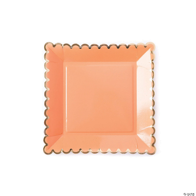 coral disposable plates