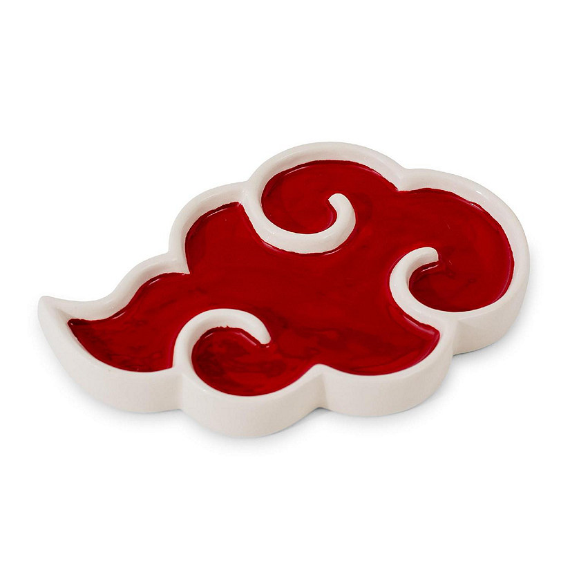 Naruto Shippuden Akatsuki Red Cloud Ceramic Trinket Tray Dish Image