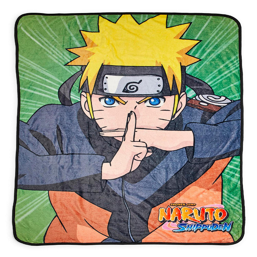 Naruto Shippuden Naruto Uzumaki Character Fleece Throw Blanket  60 x 45 Inches Image