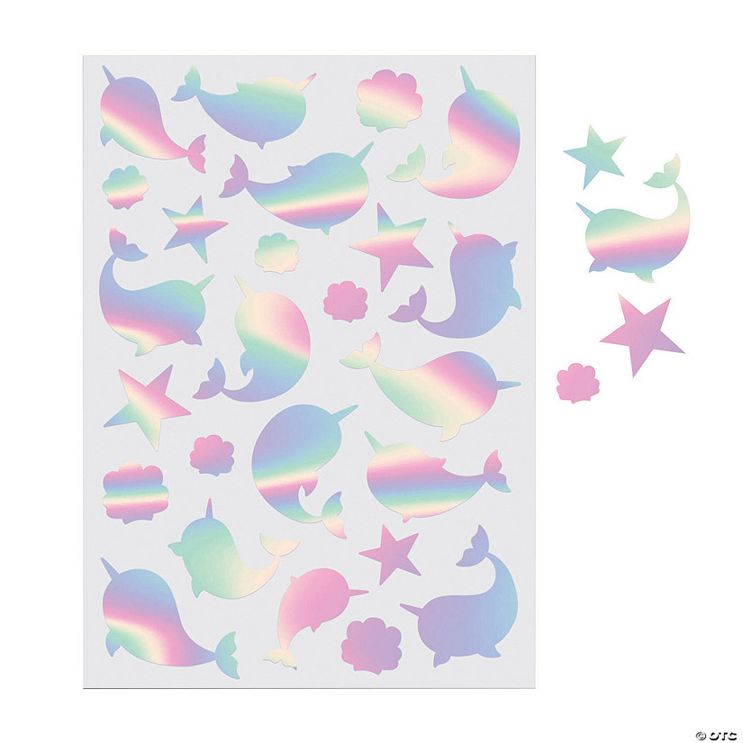 Narwhal Foil Sticker Sheets - 24 Pc. Image