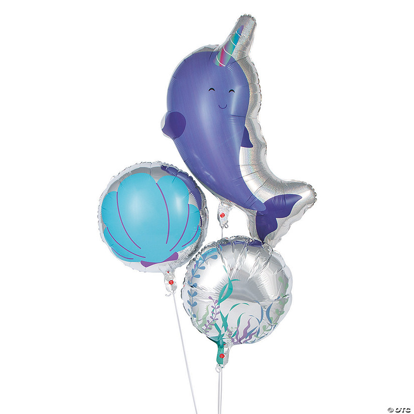 Narwhal Party 18" - 24" Mylar Balloons - 3 Pc. Image
