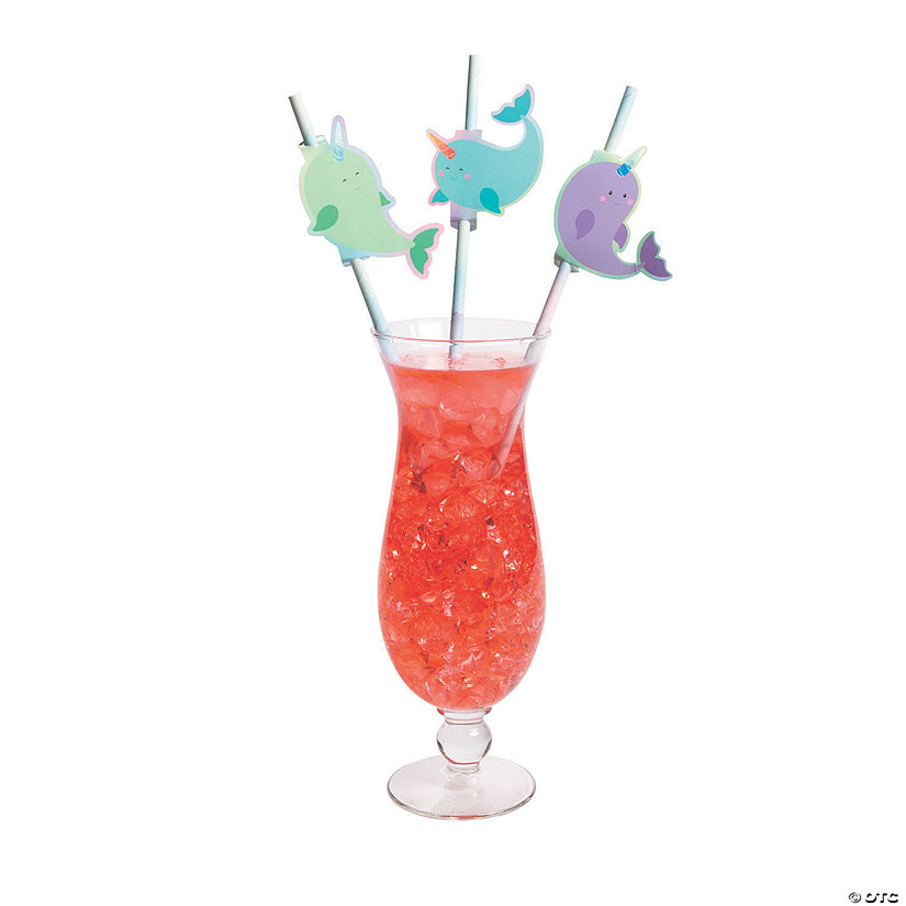 Narwhal Party Straws - 12 Pc. Image