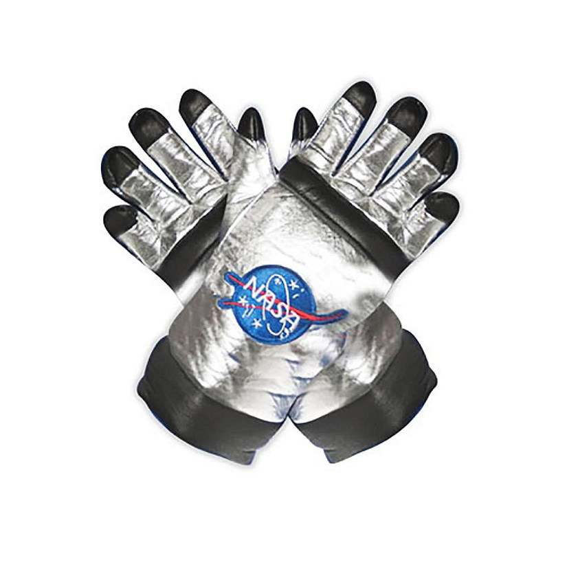 NASA Astronaut Adult Costume Gloves - One Size - Silver Image