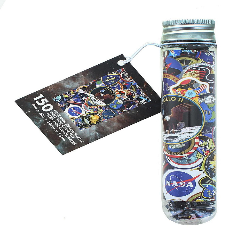 NASA Mission Logoso 150 Piece Mini Jigsaw Puzzle In Tube Image