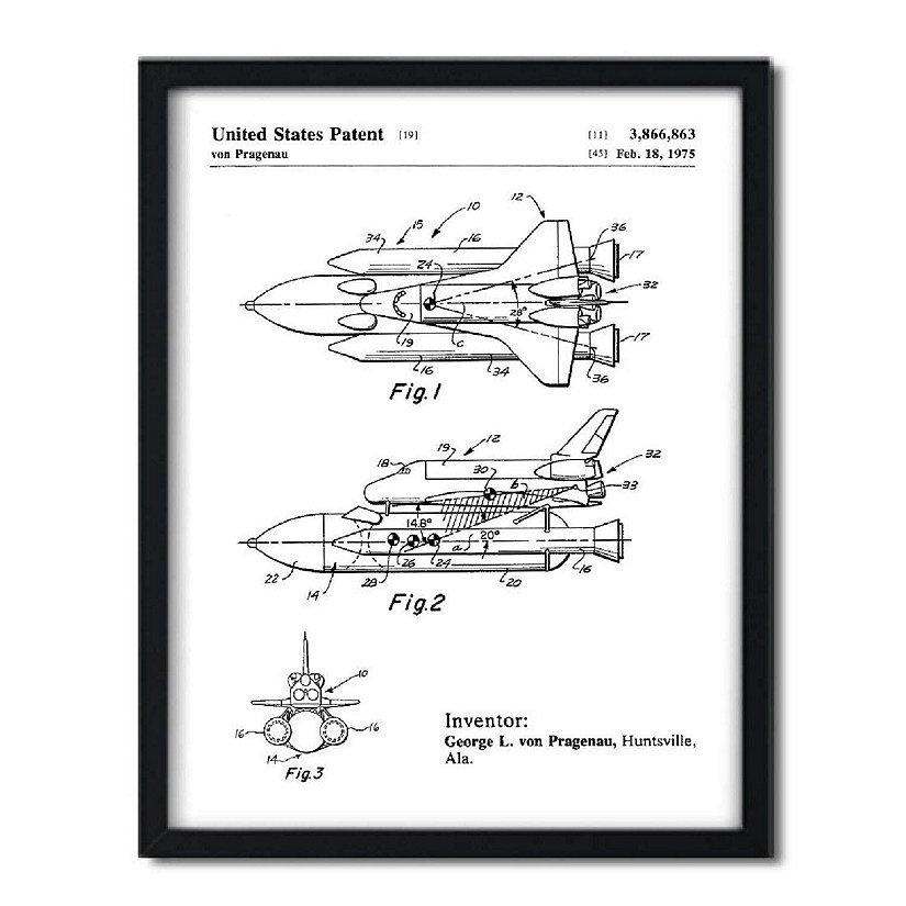 NASA Space Shuttle Patent 1Pk 8.5x11in Image