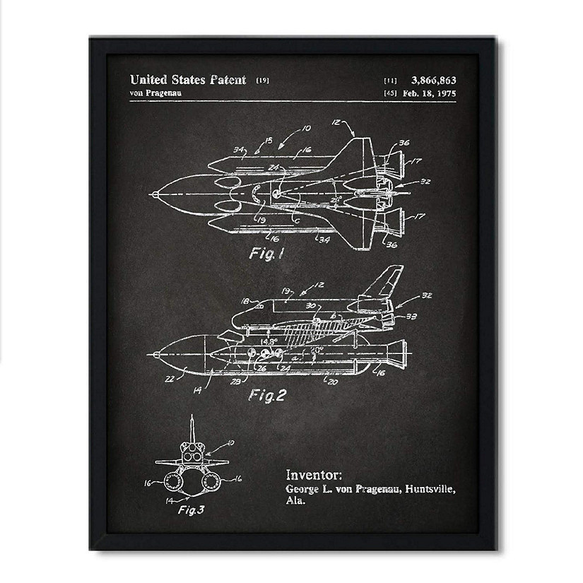 NASA Space Shuttle Patent 8.5x11in Image