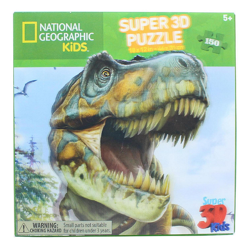 National Geographic Kids Tyrannosaurus Rex 150 Piece Super 3D Jigsaw Puzzle Image