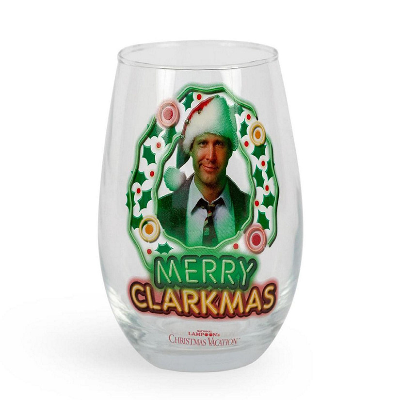 National Lampoon's Christmas Vacation Merry Clarkmas Stemless Glass  20 Ounces Image