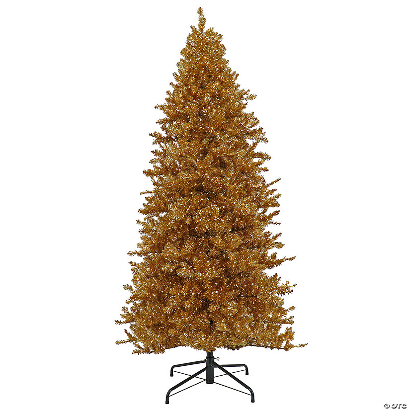 National Tree Company 10 ft. Pre-Lit Christmas True Gold Metallic Tree Image