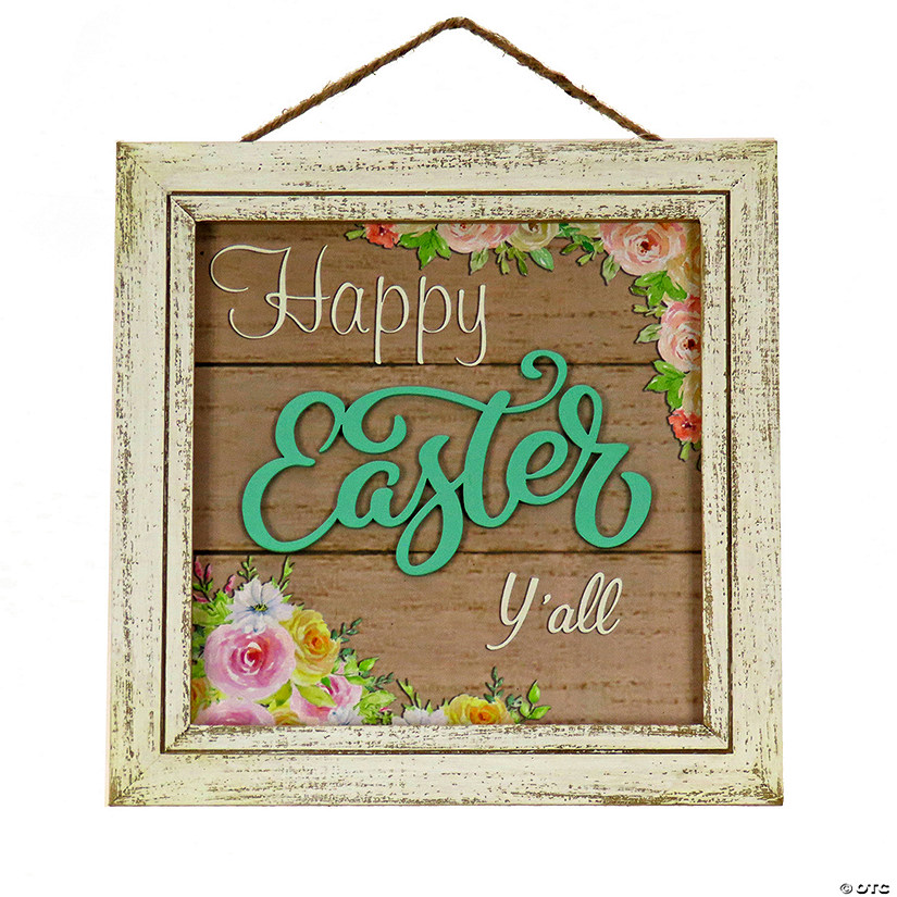National Tree Company 10" "Happy Easter Yall" Hanging Wall D&#233;cor Image
