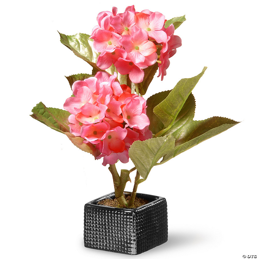 National Tree Company 10" Home / Room Decor Potted Pink Flower Blooms Image