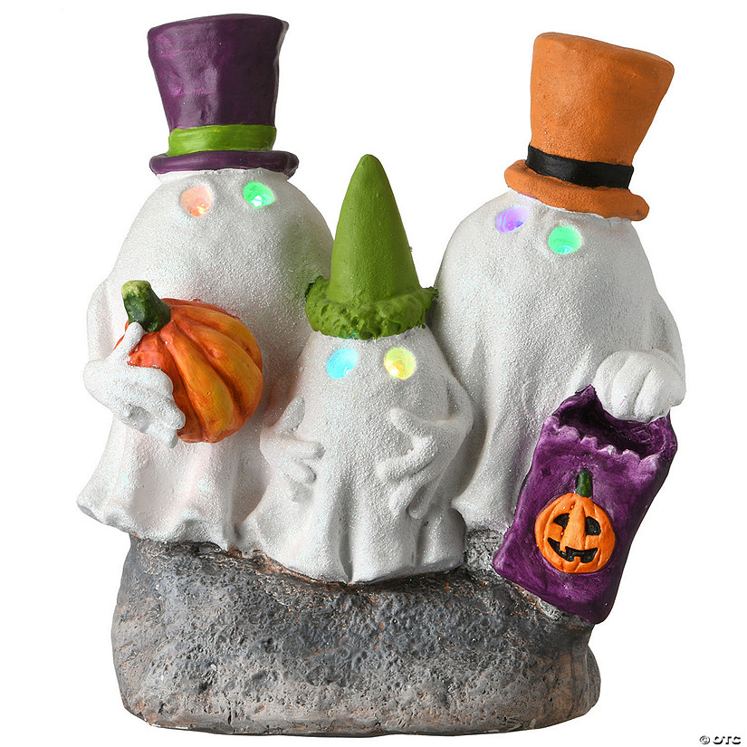 National Tree Company 15 in. Colorful Hats Ghost Trio with LED Light Image