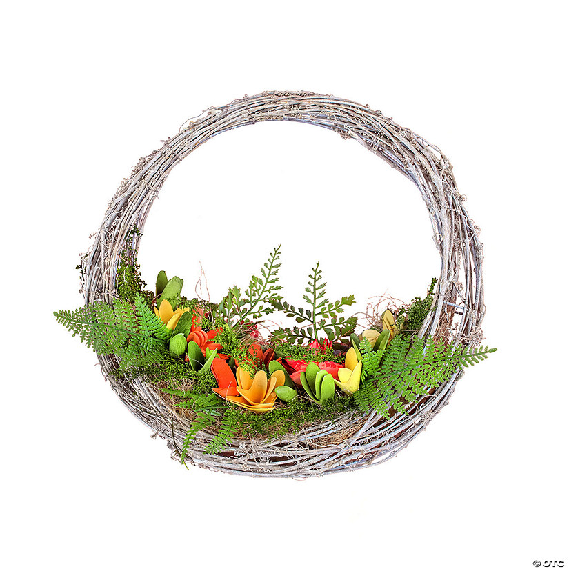 National Tree Company 15" Spring Multicolor Floral Hammock Wreath Image